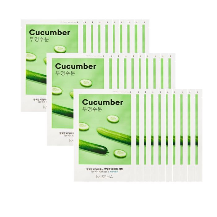 MISSHA Airy Fit Sheet Mask - Cucumber - 1pc (30ea) Set