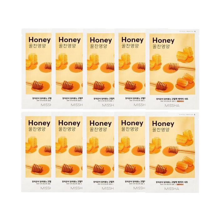 MISSHA Airy Fit Sheet Mask - Honey - 1pc (10ea) Set