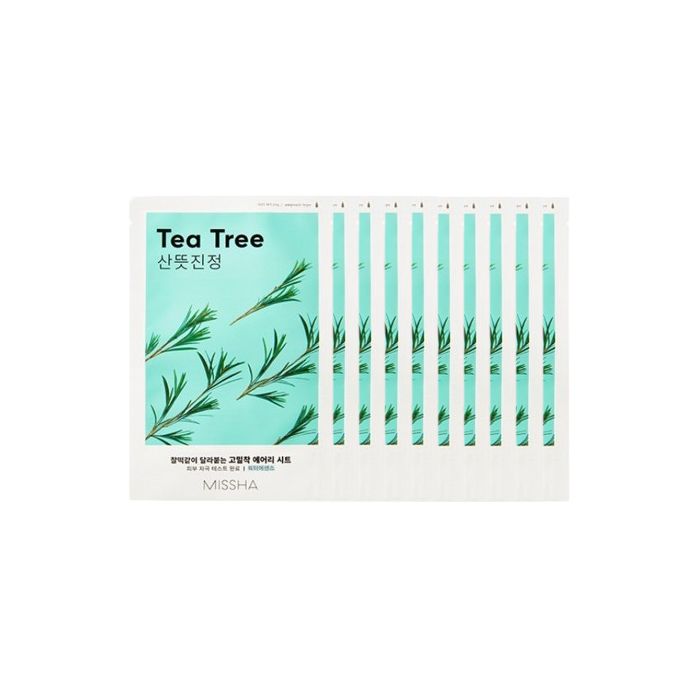 MISSHA Airy Fit Sheet Mask - Tea Tree - 1pc (10ea) Set