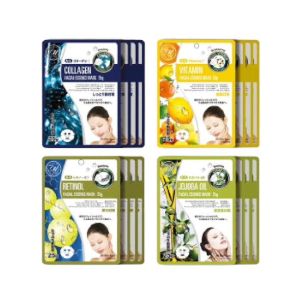 MITOMO Facial Hydration Skincare Beauty Face Mask Sheet Bundles - 16pcs