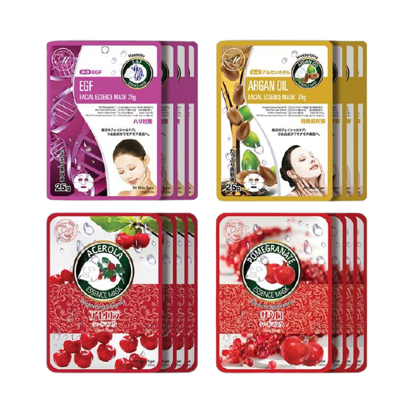 MITOMO Facial Skin-Repair Skincare Beauty Face Mask Sheet Bundles - 16pcs