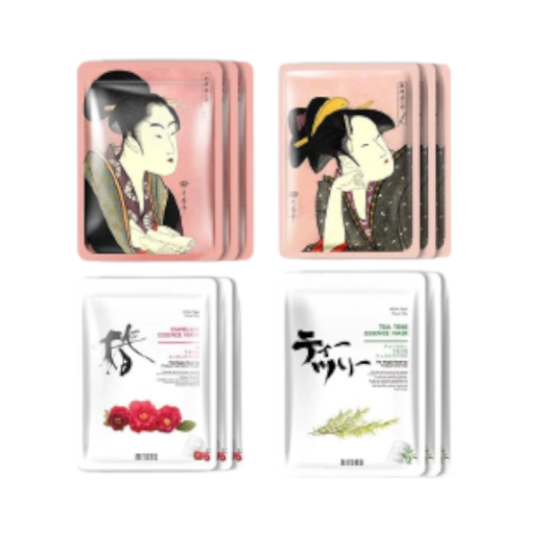 MITOMO Japan UKIYOE Mask Trial Set Type D - 12pcs