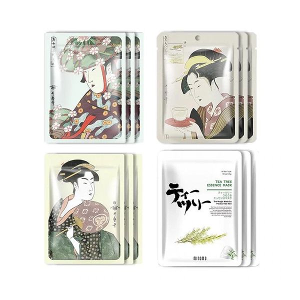 MITOMO Japan UKIYOE Mask Trial Set Type F - 12pcs
