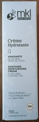Crème hydratante apaisante aloe Vera, huile de coco