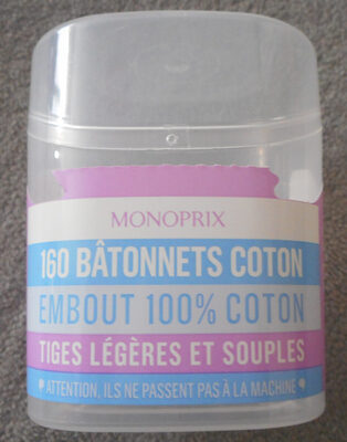 160 bâtonnets coton