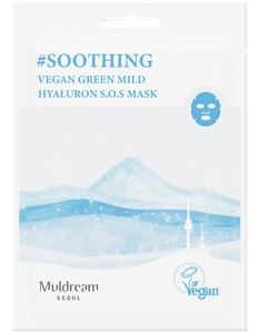 Muldream Vegan Green Mild Hyaluron SOS Mask