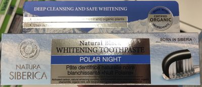 Pâte dentifrice naturelle noire blanchissante "Nuit polaire"