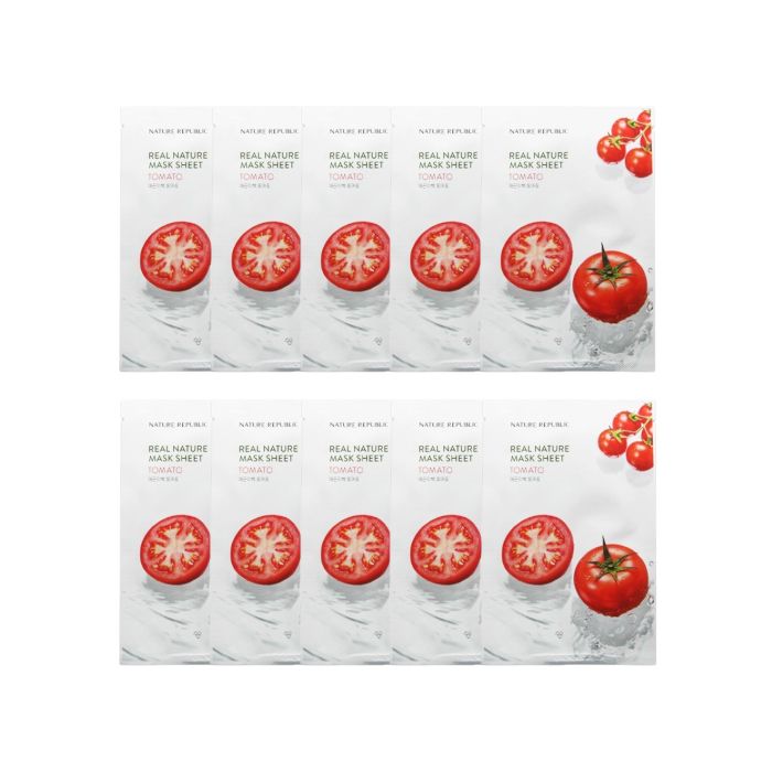 Nature Republic Real Nature Sheet Mask - Tomato - 1pc (10ea) Set