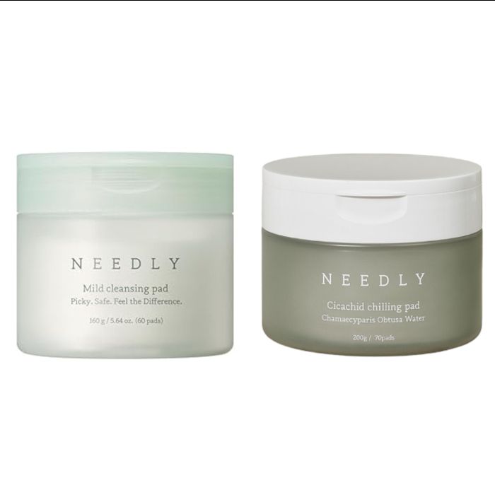 NEEDLY Cicachid Chilling Pad - 200g/ 70ea + Mild Cleansing Pad - 160g/60pads Set