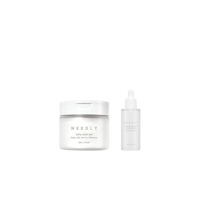NEEDLY Daily Toner Pad - 280g/60pads (1ea) + Ampoule Real Active Panthenol Plus - 50ml (1ea) Set