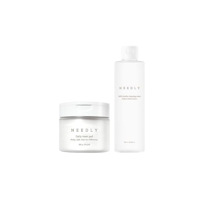 NEEDLY Daily Toner Pad - 280g/60pads (1ea) + Mild Micellar cleansing water - 390ml (1ea) Set