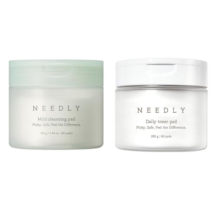 NEEDLY Daily Toner Pad - 280g/60pads + Mild Cleansing Pad - 160g/60pads Set