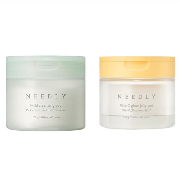 NEEDLY Vita C Glow Jelly Pad - 210g/60ea + Mild Cleansing Pad - 160g/60pads