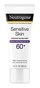 Neutrogena Sensitive Skin Mineral Sunscreen Lotion With Broad Spectrum Spf 60+