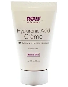 NOW Solutions Hyaluronic Acid Creme, Pm Moisture Renew Formula