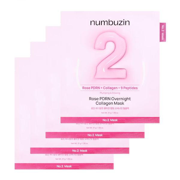 numbuzin No.2 Rose PDRN Overnight Collagen Mask - 4ea