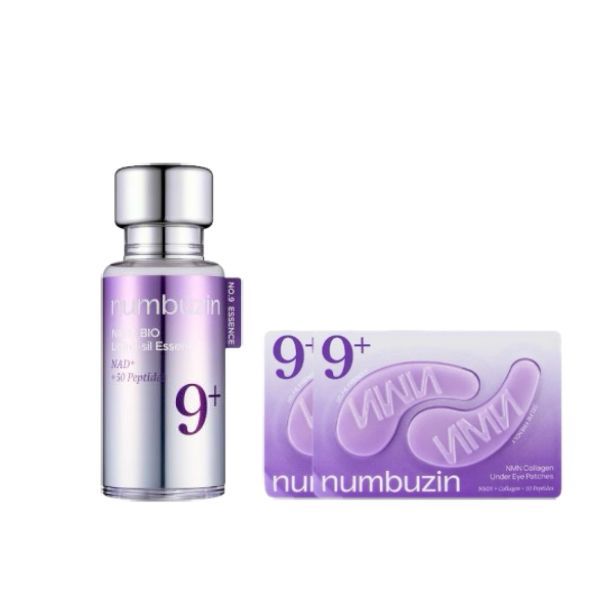 numbuzin No.9 NAD+ BIO Lifting-sil Essence - 30ml (1ea) & NAD+ Collagen Under Eye Patches - 2ea Set
