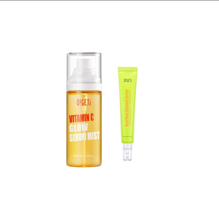 OGETi Vitamin C Glow Serum Mist - 80ml + Heartleaf Blemish Serum - 30ml Set