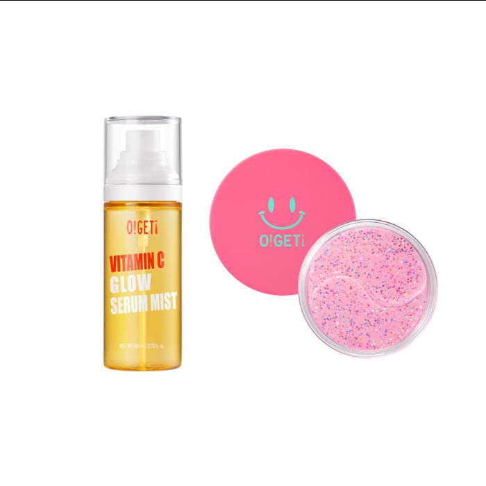 OGETi Vitamin C Glow Serum Mist - 80ml + Pink Collagen Hydrogel Eye Patch - 32pcs Set