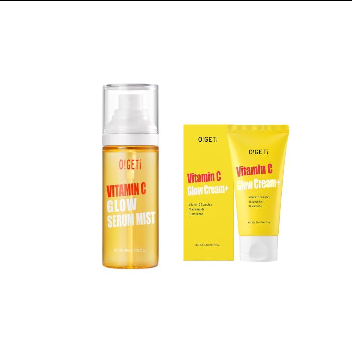 OGETi Vitamin C Glow Serum Mist - 80ml + Vitamin C Glow Cream Plus - 50ml Set