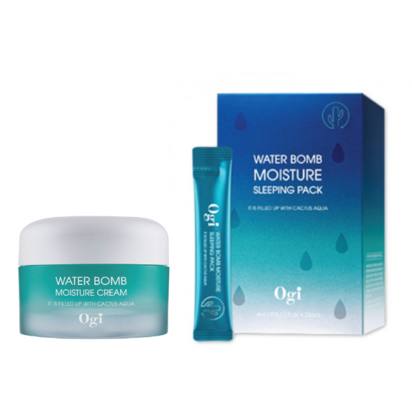 OGI Water Bomb Moisture Cream + Sleeping Pack - 50ml + 20 pcs