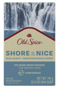 Old Spice Premium Bar Soap, Shore Is Nice Blue Agave + Fresh Waterfall Scent