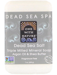 One With Nature Dead Sea Mineral Salt Soap With Argan Oil & Shea Butter