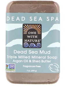 One With Nature Triple Milled Mineral Soap Bar, Dead Sea Mud, Fragrance-Free