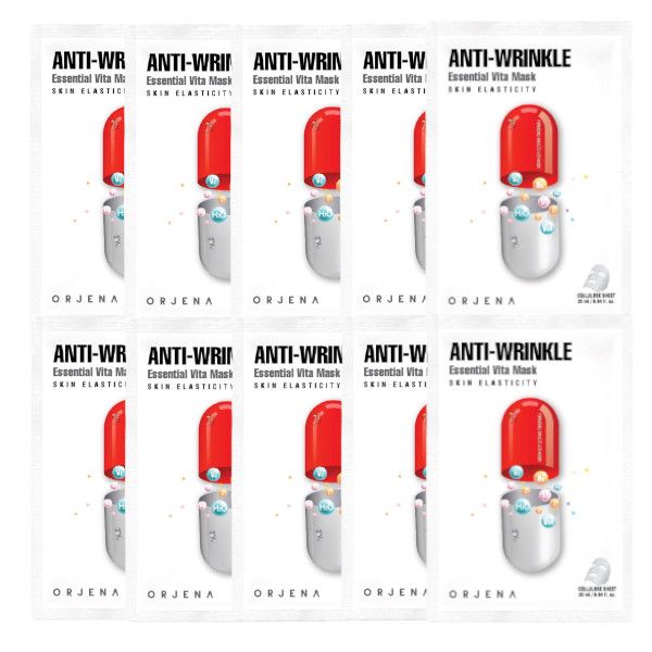 ORJENA Anti Wrinkle Essential Vita Mask Sheet - 10pcs