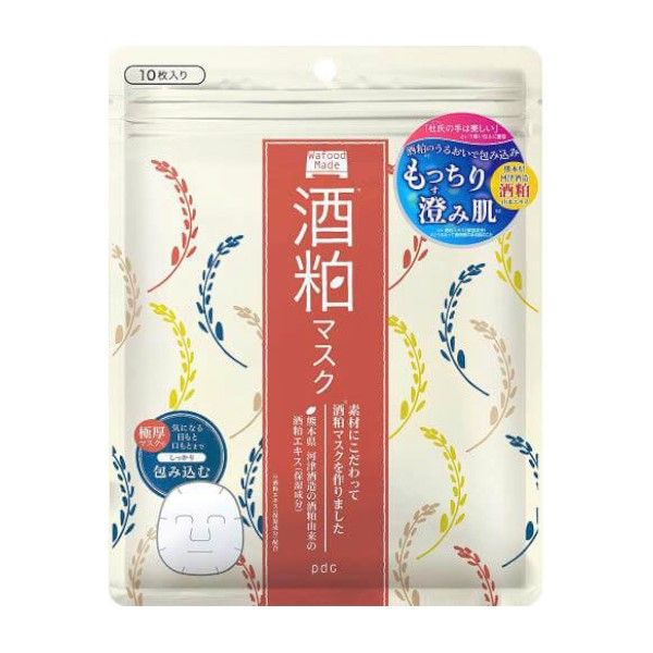 pdc Wafood Made - Sake Lees Face Mask - 10pcs