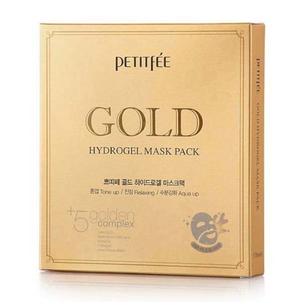 PETITFEE Hydrogel Mask Pack - 5pcs - #Gold