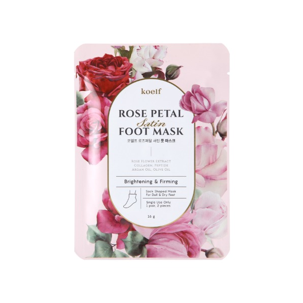 PETITFEE Koelf Rose Petal Satin Foot Mask - 16g X 1pc