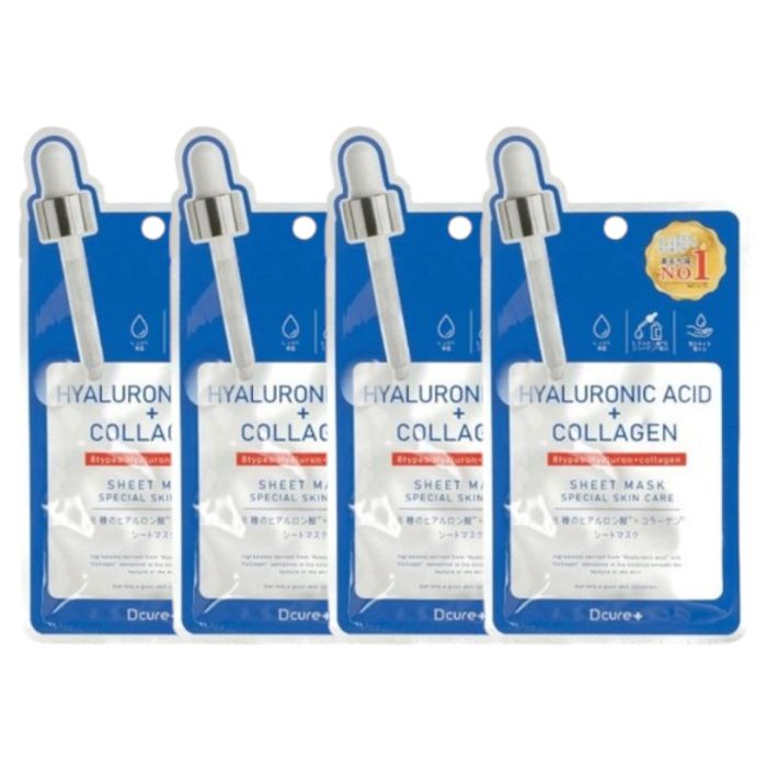 Picomonte Dcure+ Hyaluronic Acid + Collagen Face Mask - 1 pc (4ea)