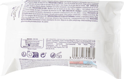 25 lingettes démaquillantes visage et yeux