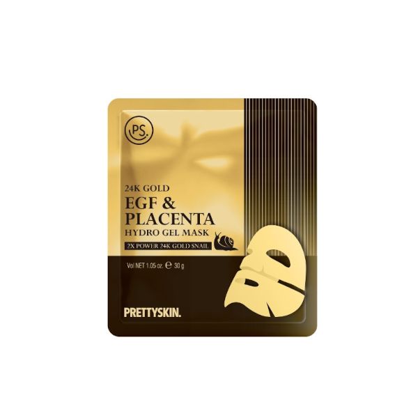 PRETTYSKIN 24K Gold EGF & Placenta Hydro Gel Mask - 1pc
