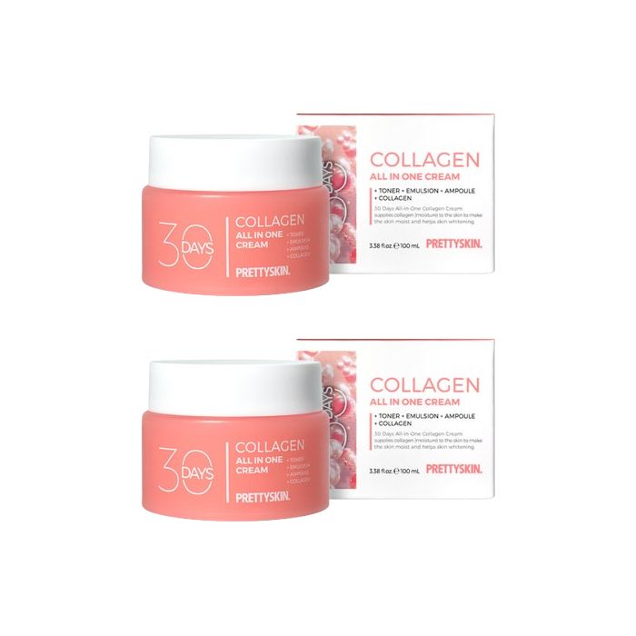 PRETTYSKIN 30 Days All In One Collagen Cream - 100ml (2ea) Set