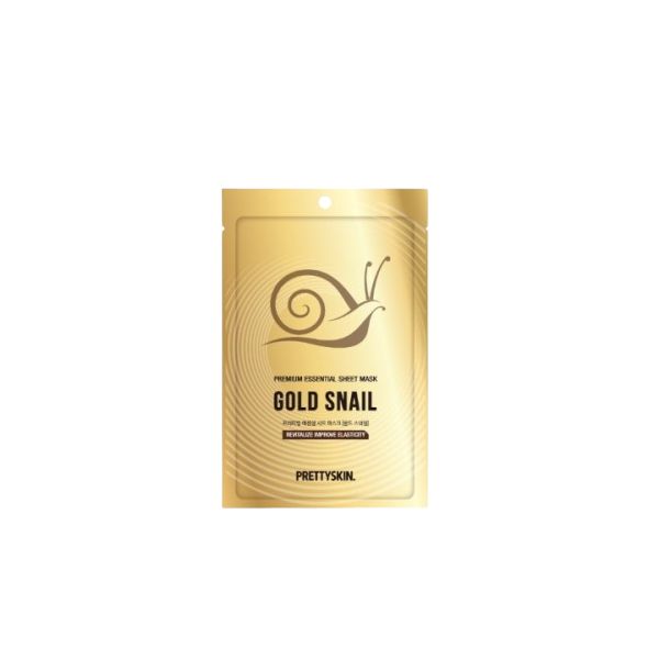 PRETTYSKIN Premium Essential Sheet Mask Gold Snail - 10pcs