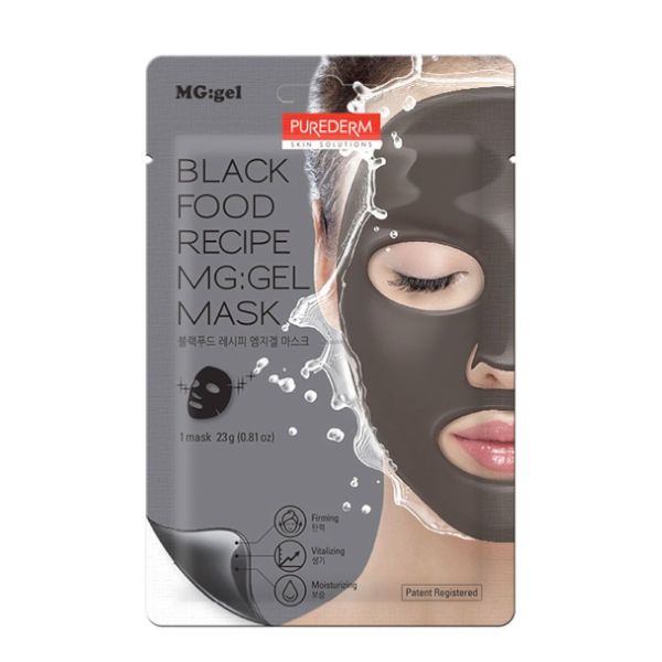PUREDERM Black Food Recipe MG:gel Mask - 1pc