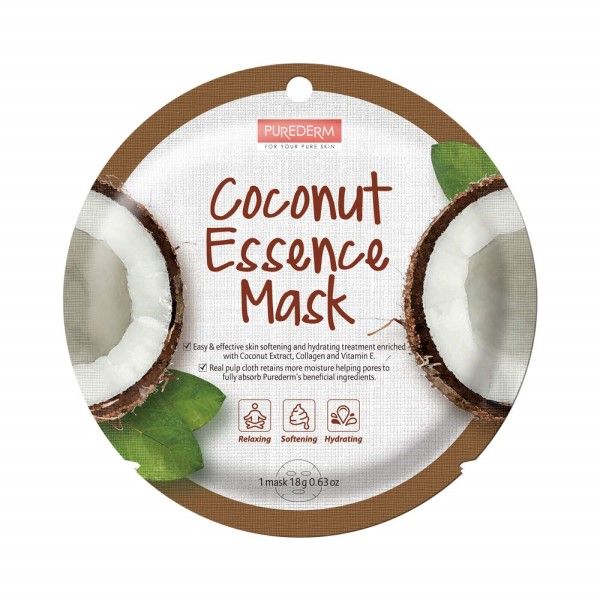 PUREDERM Circle Mask Coconut Essence - 10pcs - 10pcs