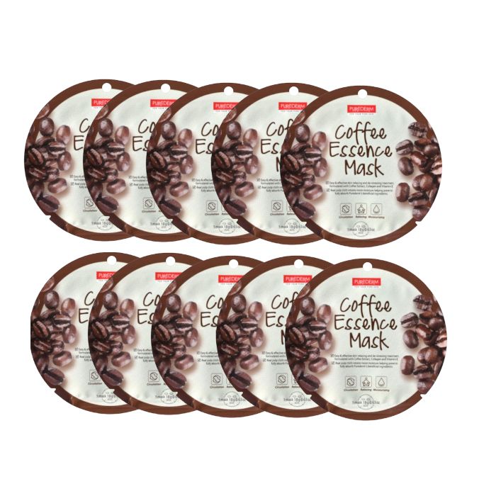 PUREDERM Circle Mask - Coffee Essence - 10pcs Set