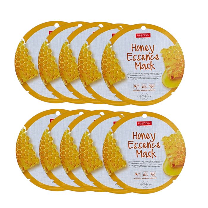 PUREDERM Circle Mask - Honey Essence - 10pcs Set