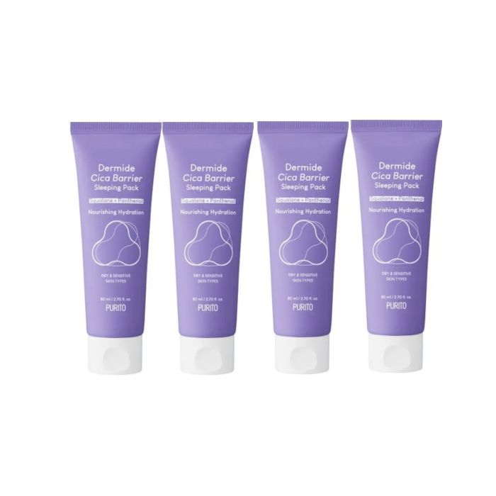 Purito SEOUL Dermide Cica Barrier Sleeping Pack - 80ml (4ea) Set