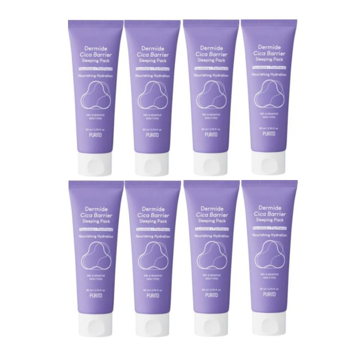 Purito SEOUL Dermide Cica Barrier Sleeping Pack - 80ml (8ea) Set