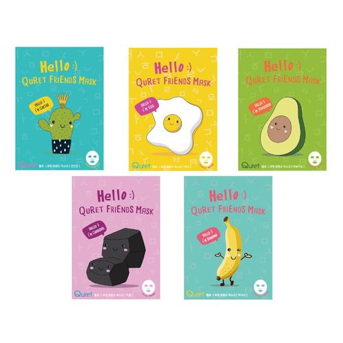 Quret Hello :) Quret Friends Mask - 1pc