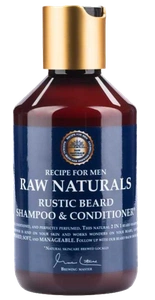 Recipe for men Raw Naturals Rustic Beard Shampoo And Conditioner For Soft And Manageable Beard With Cleansing Apple And Hop Extract