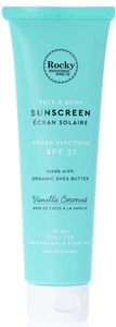 Rocky Mountain Soap Co. Natural Sunscreen SPF 31 Vanilla Coconut