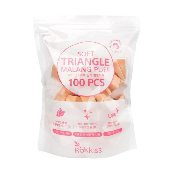 Rokkiss Soft Triangle Malang Puff - 100ea