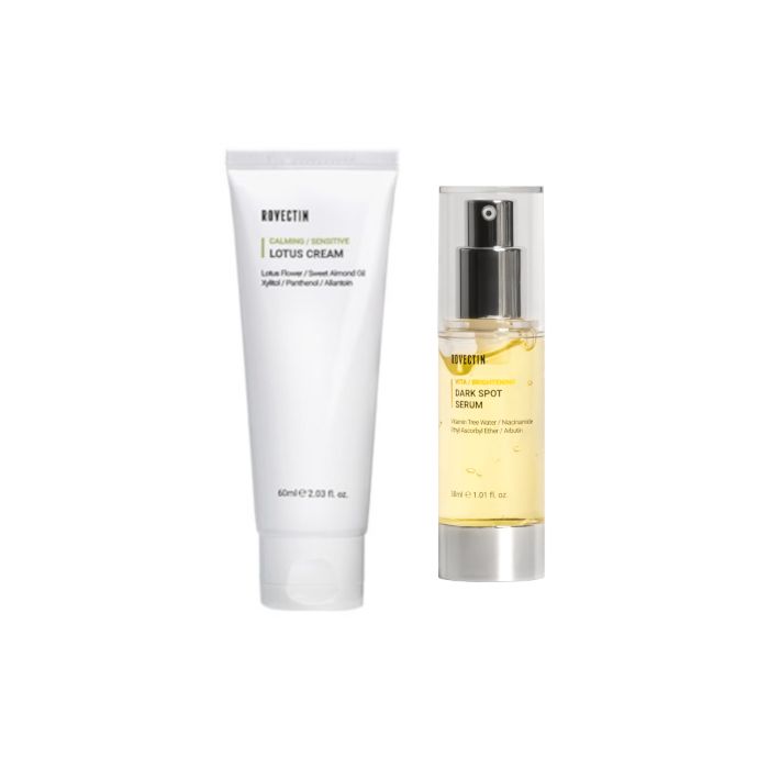 ROVECTIN Calming Lotus Cream - 60ml + Vita Dark Sport Serum - 30ml Set