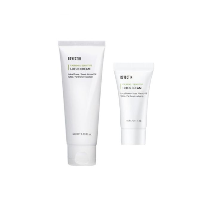 ROVECTIN Calming Lotus Cream (New Version of Clean Lotus Water Cream) - 60ml + 15ml