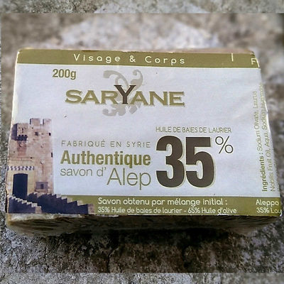 Authentique savon d'Alep 35% d'huile de baie de laurier